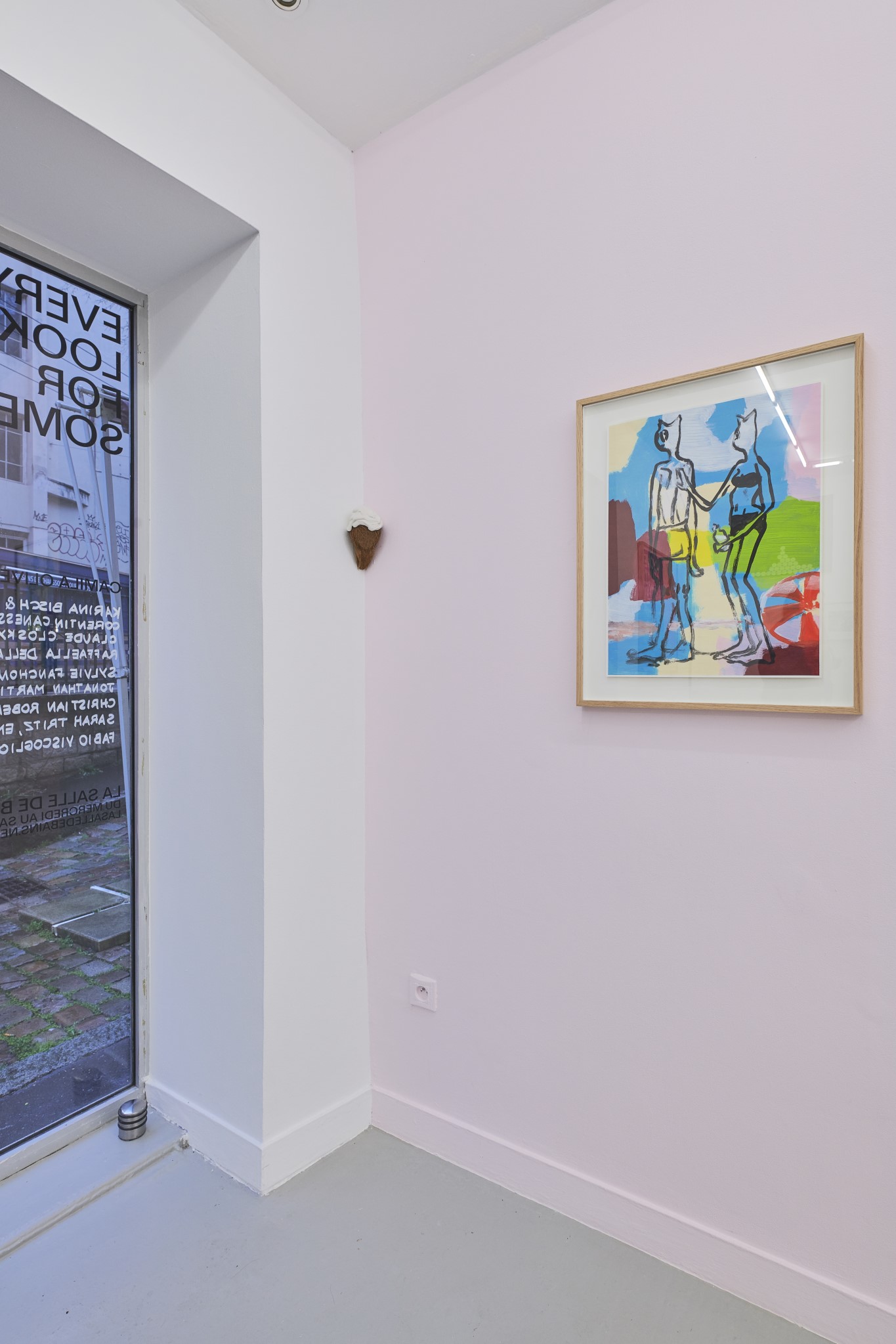 Everybody's looking for something - salle 3 (money, food, love) - Camila Oliveira Fairclough,Karina Bisch & Nicolas Chardon,Corentin Canesson,Valentin Carron,Claude Closky,Anne-Lise Coste,Raffaella Della Olga,Éléonore False,Sylvie Fanchon,Corita Kent,Jonathan Martin,Sophie Nys,Hugo Pernet,Christian Robert-Tissot,Alain Séchas,Sarah Tritz,Emmanuel Van der Meulen,Fabio Viscogliosi